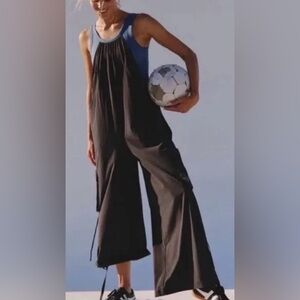 Free People Black Jumpsuit with Blue Top